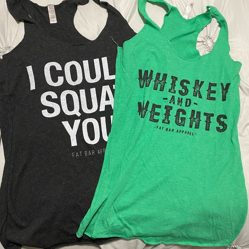 Two tanks from far bar apparel never worn